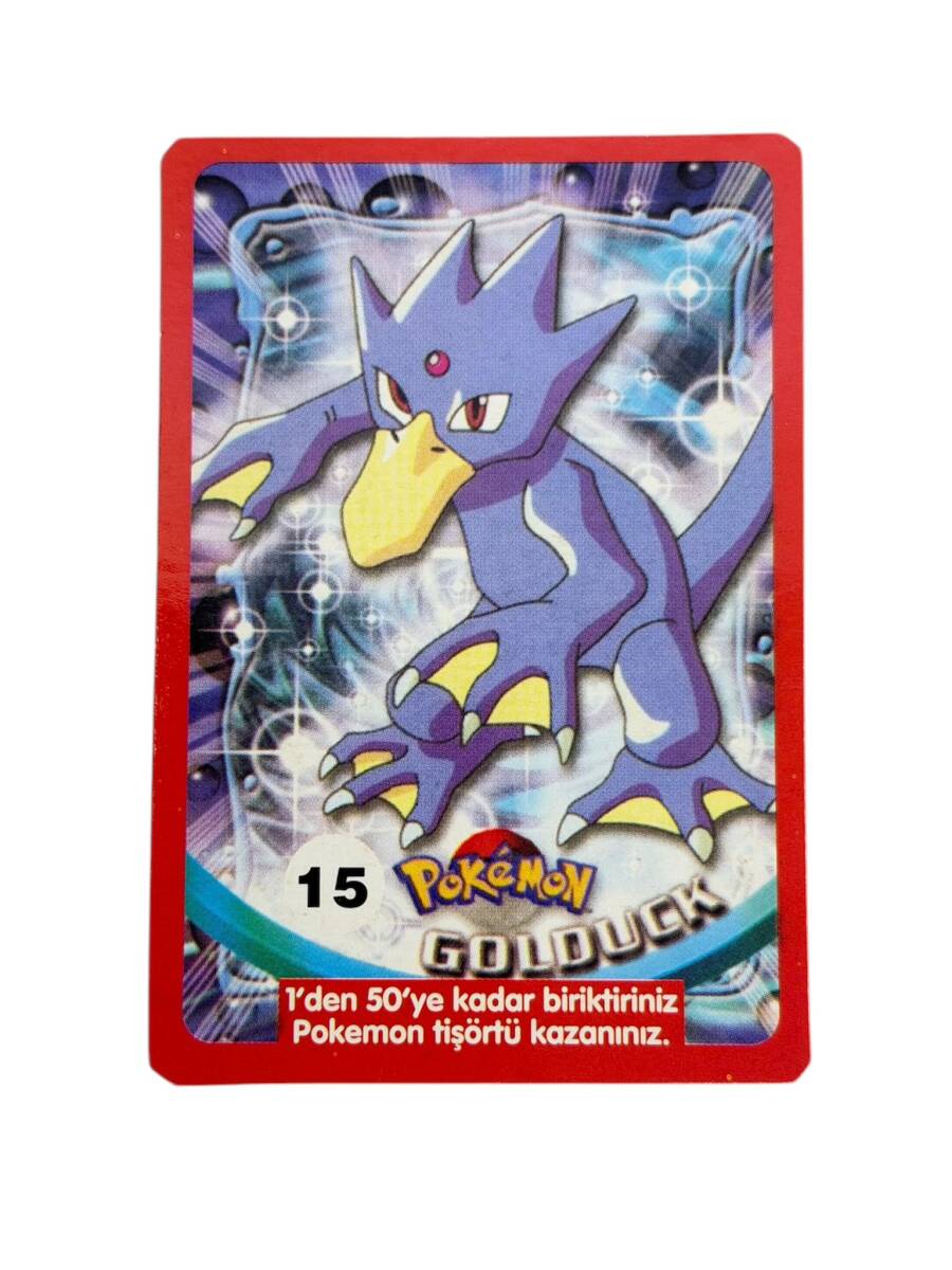 Eski Bakkaliye - Sultan Sakızı Pokemon Oyun Kartı Karakter GOLDUCK No : 15 Çil AOB5558 - 3