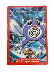 Eski Bakkaliye - Sultan Sakızı Pokemon Oyun Kartı Karakter POLIWAG No : 13 Çil AOB5560 - 3