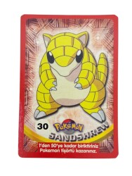 Eski Bakkaliye - Sultan Sakızı Pokemon Oyun Kartı Karakter SANDSHREW No : 30 Çil AOB5555 - Gökçekoleksiyon