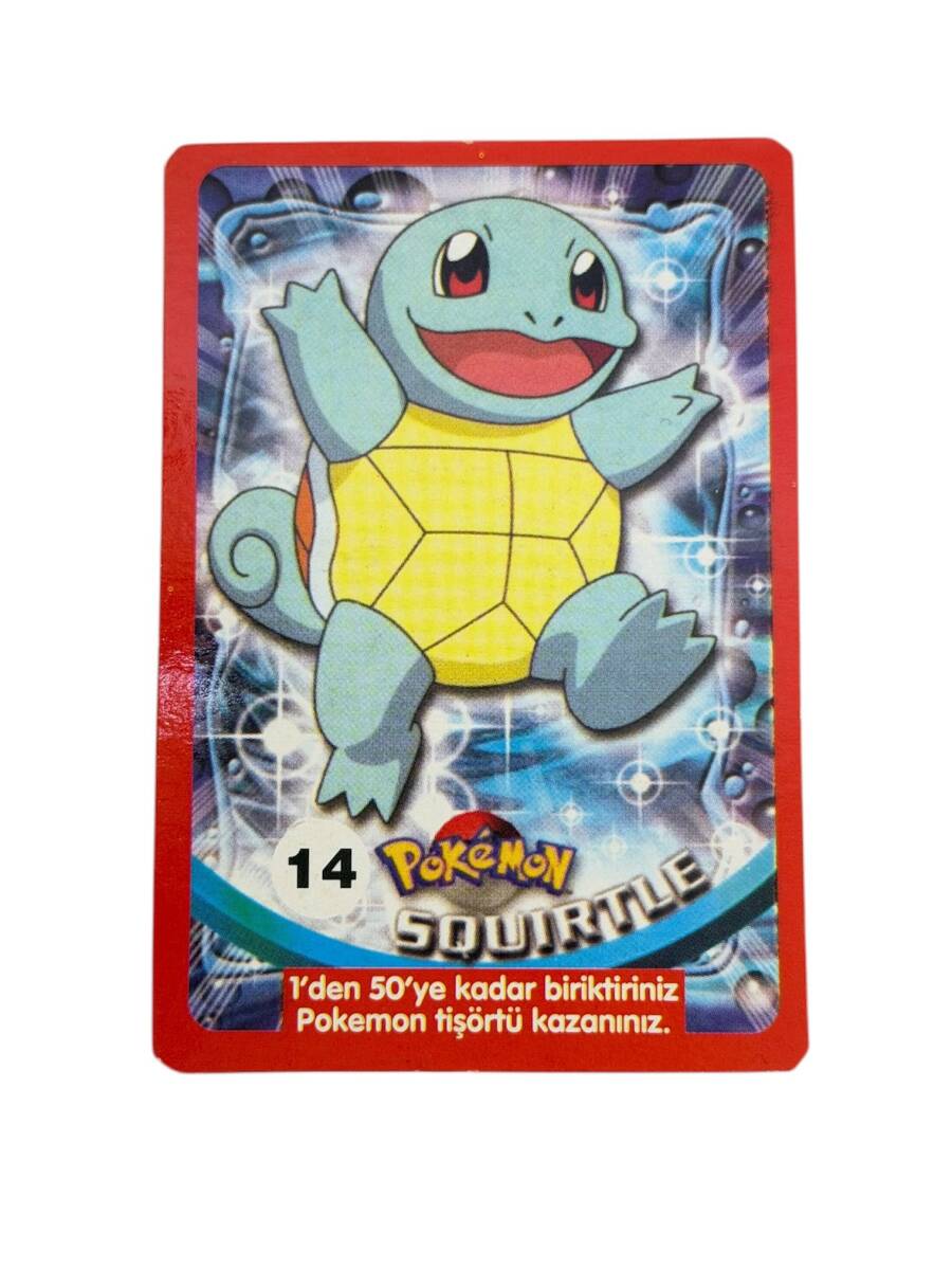 Eski Bakkaliye - Sultan Sakızı Pokemon Oyun Kartı Karakter SQUIRTLE No : 14 Çil AOB5566 - 3