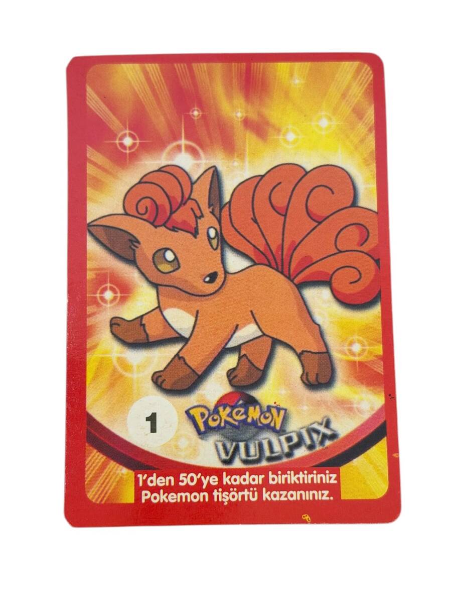 Eski Bakkaliye - Sultan Sakızı Pokemon Oyun Kartı Karakter VULPIX No : 1 Çil AOB5552 - 3