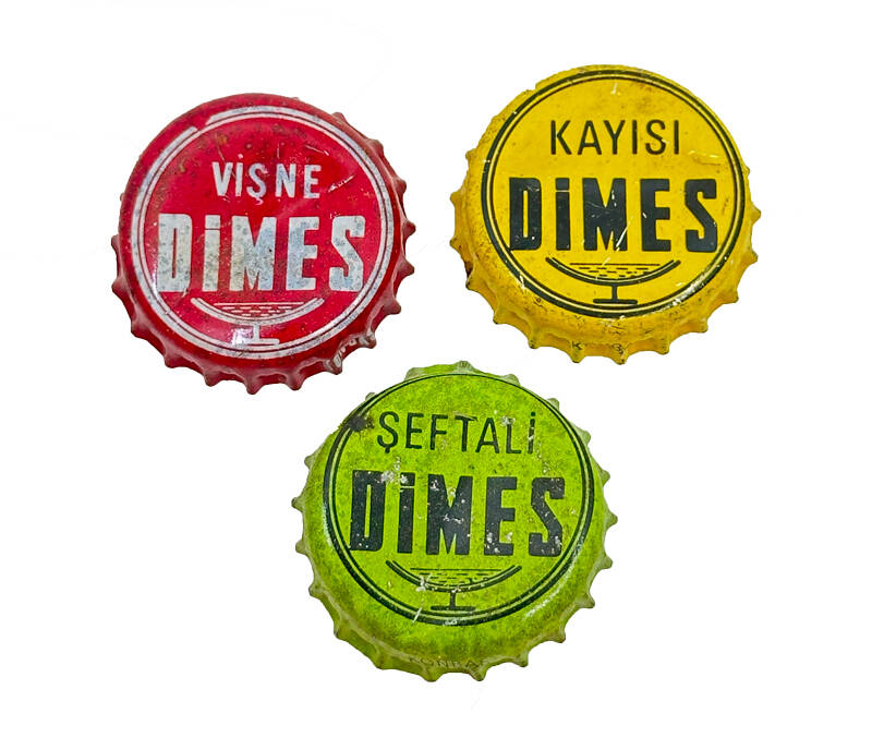 Eski Dimes Şişe Kapakları Lot CMK1061 - 1