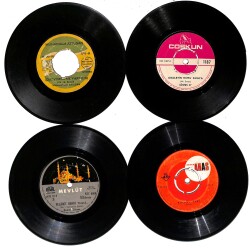 Eski Dönem Plak Lotu, Dekorluk Plak (4 Adet) PLK24928 - Gökçekoleksiyon