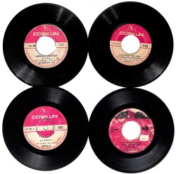 Eski Dönem Plak Lotu, Dekorluk Plak (4 Adet) PLK24931 - Gökçekoleksiyon