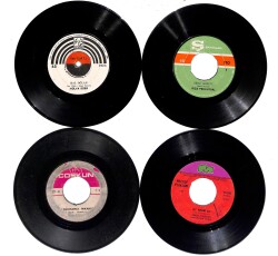 Eski Dönem Plak Lotu, Dekorluk Plak (4 Adet) PLK24934 - Gökçekoleksiyon