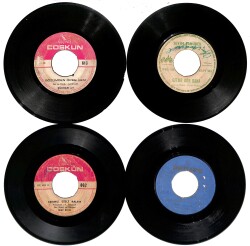 Eski Dönem Plak Lotu, Dekorluk Plak (4 Adet) PLK24936 - Gökçekoleksiyon