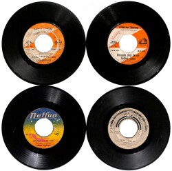 Eski Dönem Plak Lotu, Dekorluk Plak (4 Adet) PLK24937 - Gökçekoleksiyon