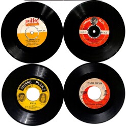 Eski Dönem Plak Lotu, Dekorluk Plak (4 Adet) PLK24945 - Gökçekoleksiyon