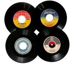 Eski Dönem Plak Lotu, Dekorluk Plak (4 Adet) PLK24946 - Gökçekoleksiyon