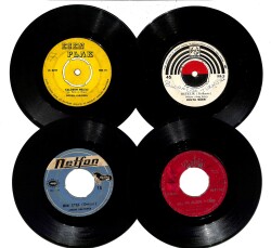 Eski Dönem Plak Lotu, Dekorluk Plak (4 Adet) PLK24947 - Gökçekoleksiyon