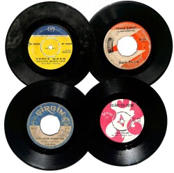 Eski Dönem Plak Lotu, Dekorluk Plak (4 Adet) PLK24948 - Gökçekoleksiyon