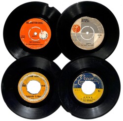 Eski Dönem Plak Lotu, Dekorluk Plak (4 Adet) PLK24951 - Gökçekoleksiyon