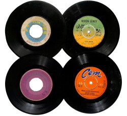 Eski Dönem Plak Lotu, Dekorluk Plak (4 Adet) PLK24958 - Gökçekoleksiyon