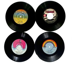 Eski Dönem Plak Lotu, Dekorluk Plak (4 Adet) PLK24960 - Gökçekoleksiyon