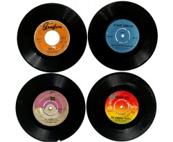 Eski Dönem Plak Lotu, Dekorluk Plak (4 Adet) PLK24963 - Gökçekoleksiyon