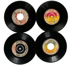 Eski Dönem Plak Lotu, Dekorluk Plak (4 Adet) PLK24974 - Gökçekoleksiyon