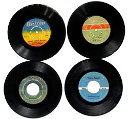 Eski Dönem Plak Lotu, Dekorluk Plak (4 Adet) PLK24976 - Gökçekoleksiyon