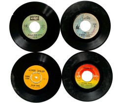 Eski Dönem Plak Lotu, Dekorluk Plak (4 Adet) PLK24979 - Gökçekoleksiyon