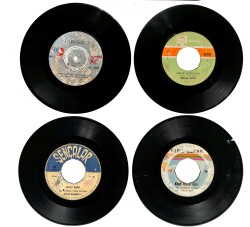 Eski Dönem Plak Lotu, Dekorluk Plak (4 Adet) PLK24984 - Gökçekoleksiyon