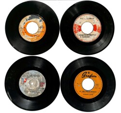 Eski Dönem Plak Lotu, Dekorluk Plak (4 Adet) PLK24986 - Gökçekoleksiyon