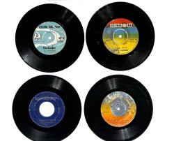 Eski Dönem Plak Lotu, Dekorluk Plak (4 Adet) PLK24987 - Gökçekoleksiyon