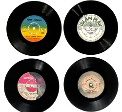 Eski Dönem Plak Lotu, Dekorluk Plak (4 Adet) PLK24990 - Gökçekoleksiyon