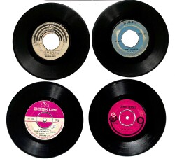 Eski Dönem Plak Lotu, Dekorluk Plak (4 Adet) PLK24991 - Gökçekoleksiyon