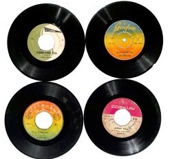 Eski Dönem Plak Lotu, Dekorluk Plak (4 Adet) PLK24995 - Gökçekoleksiyon