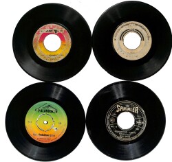 Eski Dönem Plak Lotu, Dekorluk Plak (4 Adet) PLK24996 - Gökçekoleksiyon