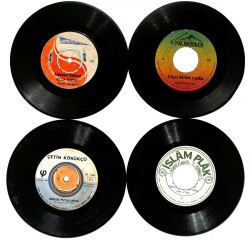 Eski Dönem Plak Lotu, Dekorluk Plak (4 Adet) PLK24999 - Gökçekoleksiyon