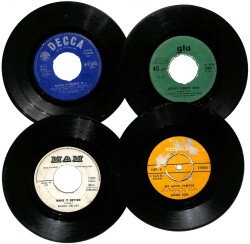 Eski Dönem Plak Lotu, Dekorluk Plak (4 Adet) PLK25165 - Gökçekoleksiyon