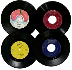 Eski Dönem Plak Lotu, Dekorluk Plak (4 Adet) PLK25166 - Gökçekoleksiyon