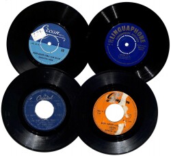 Eski Dönem Plak Lotu, Dekorluk Plak (4 Adet) PLK25167 - Gökçekoleksiyon