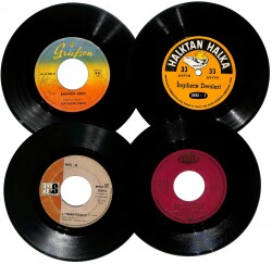 Eski Dönem Plak Lotu, Dekorluk Plak (4 Adet) PLK25168 - Gökçekoleksiyon