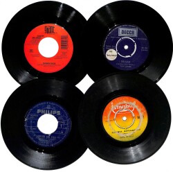 Eski Dönem Plak Lotu, Dekorluk Plak (4 Adet) PLK25172 - Gökçekoleksiyon