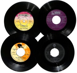 Eski Dönem Plak Lotu, Dekorluk Plak (4 Adet) PLK25174 - Gökçekoleksiyon