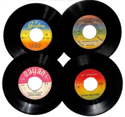 Eski Dönem Plak Lotu, Dekorluk Plak (4 Adet) PLK25177 - Gökçekoleksiyon