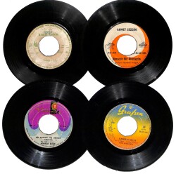 Eski Dönem Plak Lotu, Dekorluk Plak (4 Adet) PLK25178 - Gökçekoleksiyon