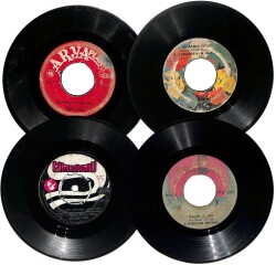 Eski Dönem Plak Lotu, Dekorluk Plak (4 Adet) PLK25180 - Gökçekoleksiyon