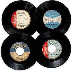 Eski Dönem Plak Lotu, Dekorluk Plak (4 Adet) PLK25181 - Gökçekoleksiyon