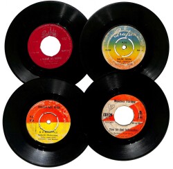 Eski Dönem Plak Lotu, Dekorluk Plak (4 Adet) PLK25183 - Gökçekoleksiyon