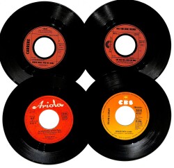 Eski Dönem Plak Lotu, Dekorluk Plak (4 Adet) PLK25185 - Gökçekoleksiyon