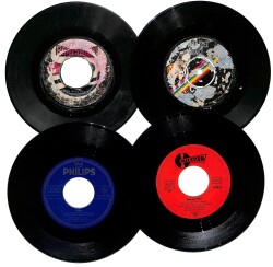 Eski Dönem Plak Lotu, Dekorluk Plak (4 Adet) PLK25187 - Gökçekoleksiyon