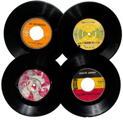 Eski Dönem Plak Lotu, Dekorluk Plak (4 Adet) PLK25191 - Gökçekoleksiyon