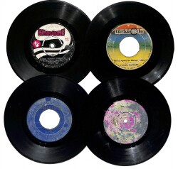 Eski Dönem Plak Lotu, Dekorluk Plak (4 Adet) PLK25194 - Gökçekoleksiyon