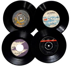 Eski Dönem Plak Lotu, Dekorluk Plak (4 Adet) PLK25196 - Gökçekoleksiyon