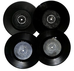 Eski Dönem Plak Lotu, Dekorluk Plak (4 Adet) PLK25197 - Gökçekoleksiyon