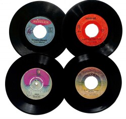 Eski Dönem Plak Lotu, Dekorluk Plak (4 Adet) PLK25201 - Gökçekoleksiyon