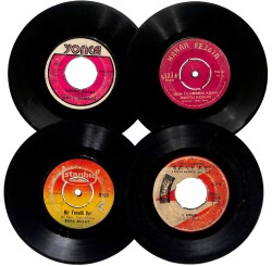 Eski Dönem Plak Lotu, Dekorluk Plak (4 Adet) PLK25202 - Gökçekoleksiyon