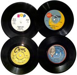 Eski Dönem Plak Lotu, Dekorluk Plak (4 Adet) PLK25348 - Gökçekoleksiyon